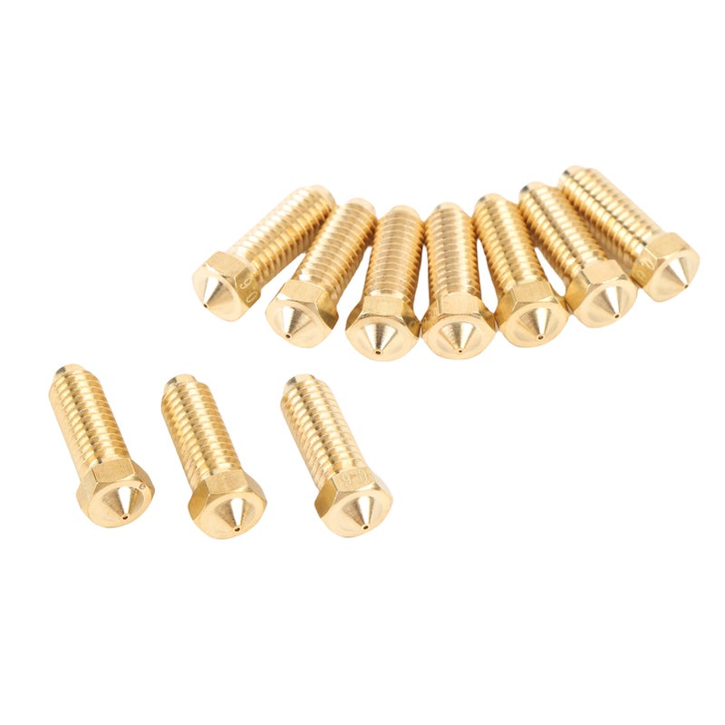10PCS Brass Nozzles Replacement for Kobra 3 Combo 3D Printer Extruder Hotend Nozzle Kit 0.6mm - Image 2