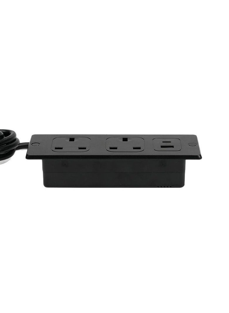 general UK standard home desktop power strip with multiple sockets and a TYPE-C charging port - Image 3