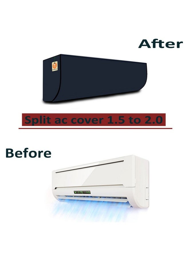 KANUSHI industries® 100% Waterproof Split AC Cover Set For Indoor And Outdoor Unit 1.5 to 2.0 Ton Capacity (AC-IN-OUT-WATERPROOF-NAVY-BLUE-01), Plastic - Image 4