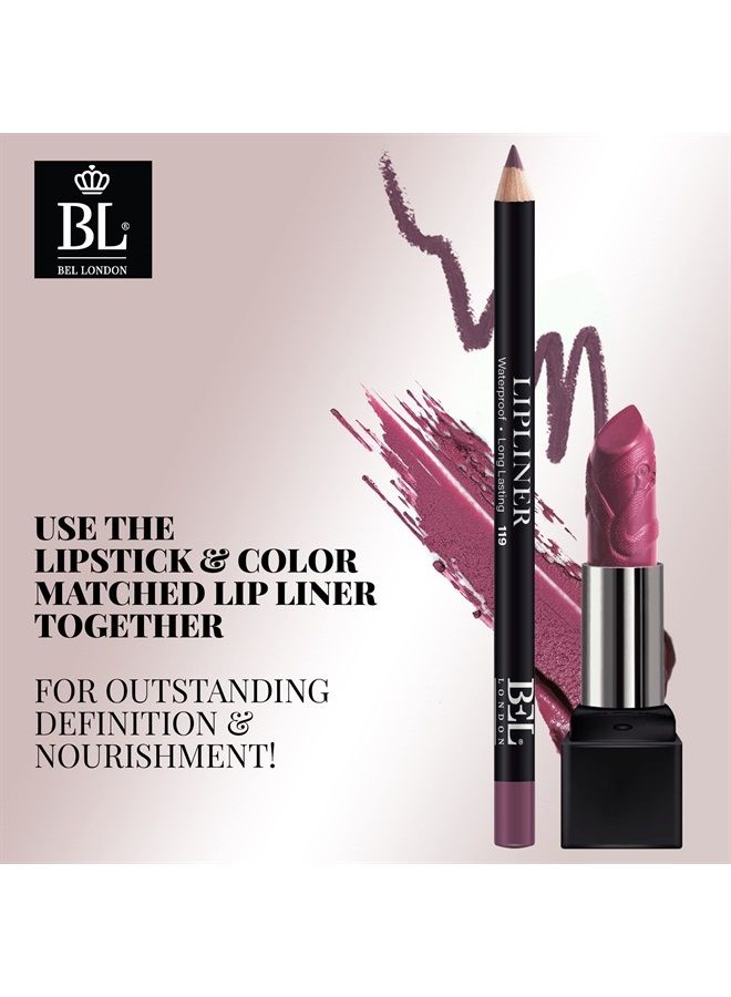 BL Color Matched Lip Liner & Lipstick Set (Rose) - Full-Coverage Argan Long Lasting Lipstick and Lip Liner Set With Natural Oils for Nourishment, Hydration, & Protection - Chemical-Free - Image 4