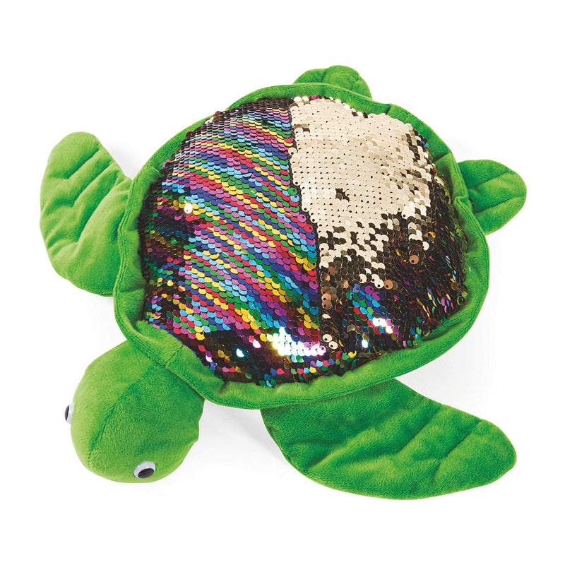 LMC Products 11 Turtle Stuffed Animal with Reversible Flipping Sequins Cute Plush Sea Turtle - Image 3