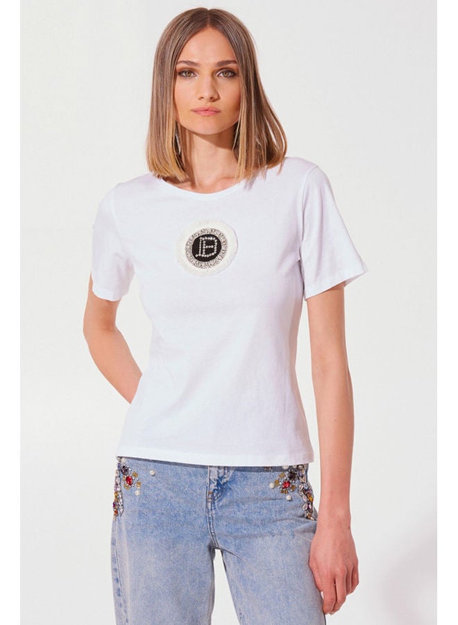 BSB Blouse with bejeweled patch - Image 1