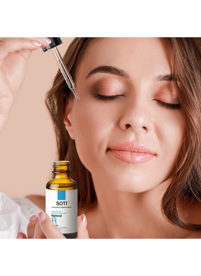 SOTI Soti 2.5% Retinol Serum, Reduces Wrinkles, Age Spots, Post-Acne Marks. Stimulates Collagen, Firm Skin, Anti Aging with Hyaluronic Acid, Niacinamide (30ml)  - Image 5