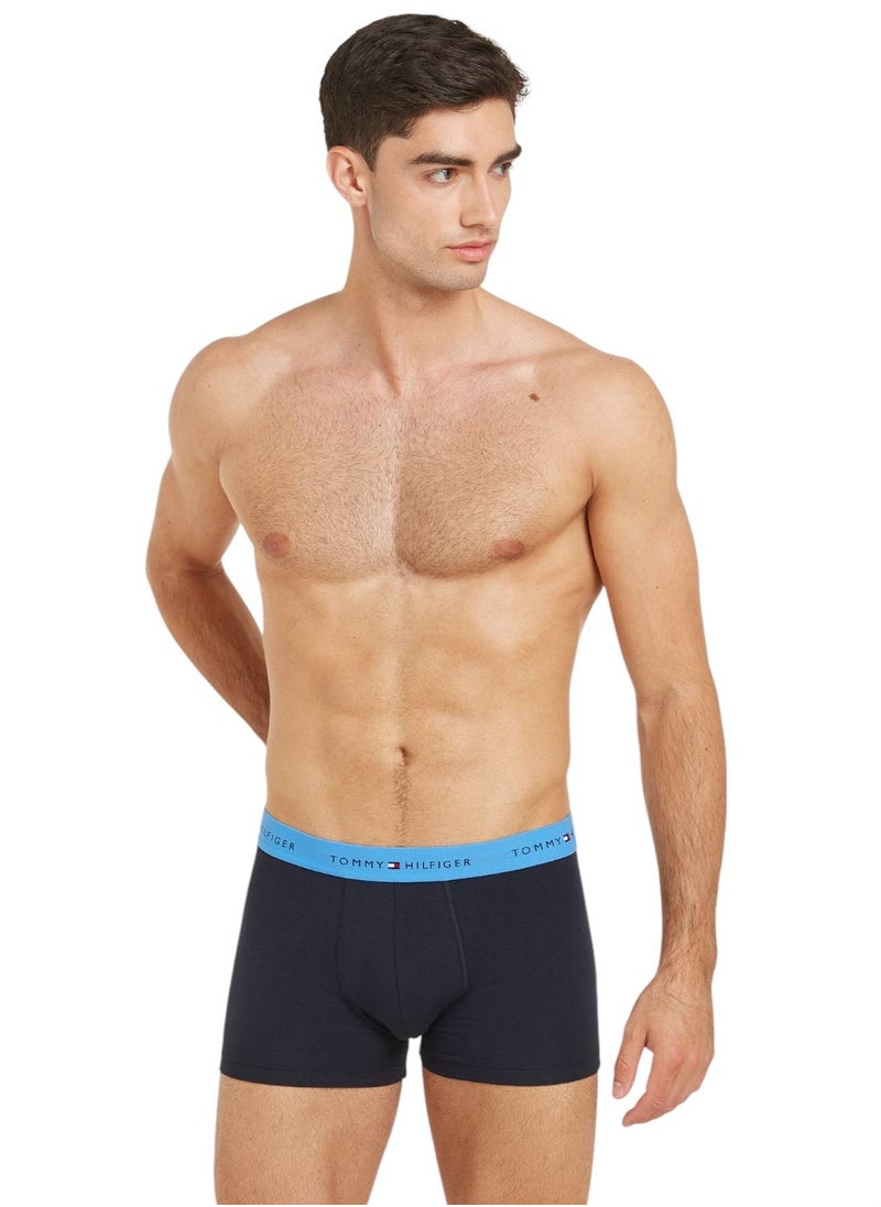 TOMMY HILFIGER Men's 5-Pack Signature Logo Waistband Briefs - Cotton, Black  - Image 2