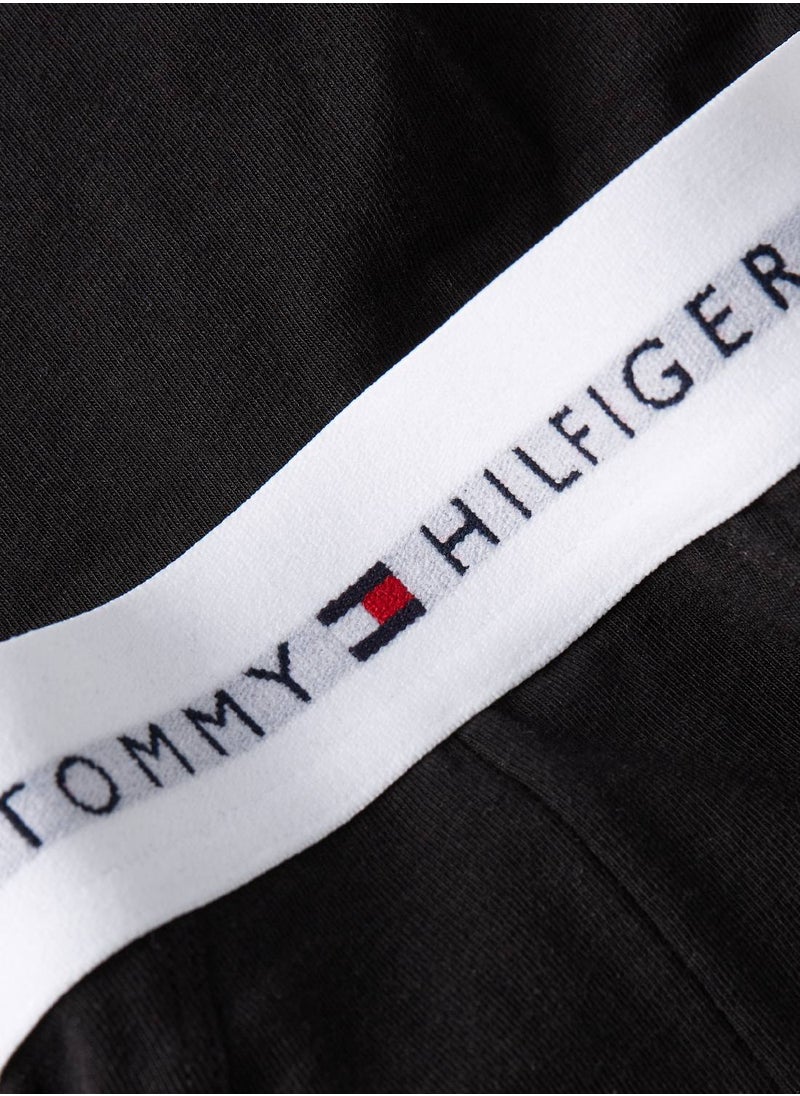 TOMMY HILFIGER Men's 5-Pack Signature Logo Waistband Briefs - Cotton, Black  - Image 3