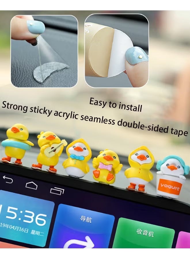 6pcs Cute Duck Car Interior Decorations - Image 5