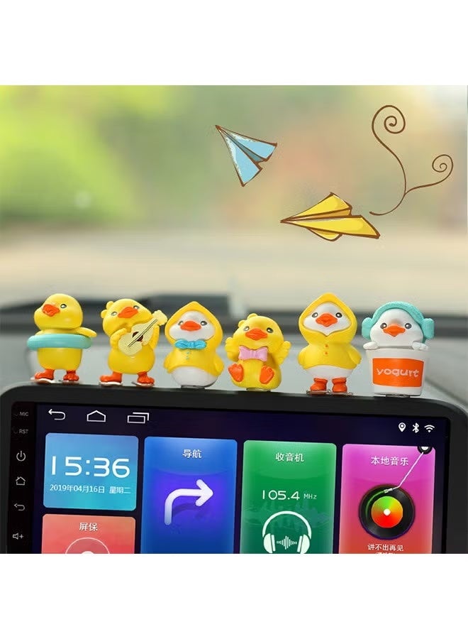 6pcs Cute Duck Car Interior Decorations - Image 2