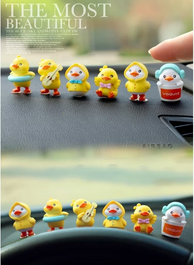 6pcs Cute Duck Car Interior Decorations - Image 4