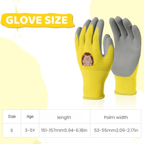 Serplex® Kids Rubber Coated Gardening Gloves for Boys & Girls, Kids Hand Gloves for Gardening Rubber Coated Gloves with Soft Breathable Lining, for Digging, Outdoor Activities, Fits Ages 3-5 Years - Image 2