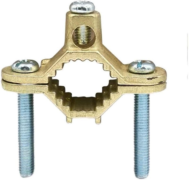 مجموعة مشبك أرضي من سبيكة النحاس لأنابيب المياه من 1/2 إلى 1 بوصة وربط القناة الفولاذية - Image 5