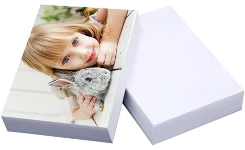 100 Sheets 4"X 6"4R High Glossy Photographic Paper, Printer Photo Paper, Water Resistant and Durable, Suitable for Laser Printer or Copier Printing, Great for Photos, Invitations and Postcards
