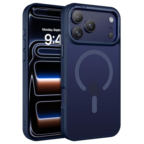 YINLAI for iPhone 17 Pro Case 6.3-inch,Magnetic Compatible with MagSafe, Slim Matte Anti-Fingerprint, Shockproof Full Body Military Grade Protection for iPhone 17 Pro Cover, Deep Blue - Image 1