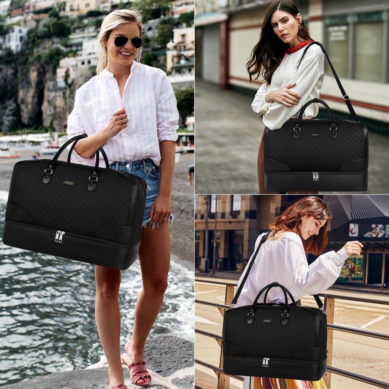 ITIEZY Weekender Overnight Bag for Women - Large Travel Duffel Bag Carry On Tote Bags with Crossbody Bag Toiletry Bag - Image 3