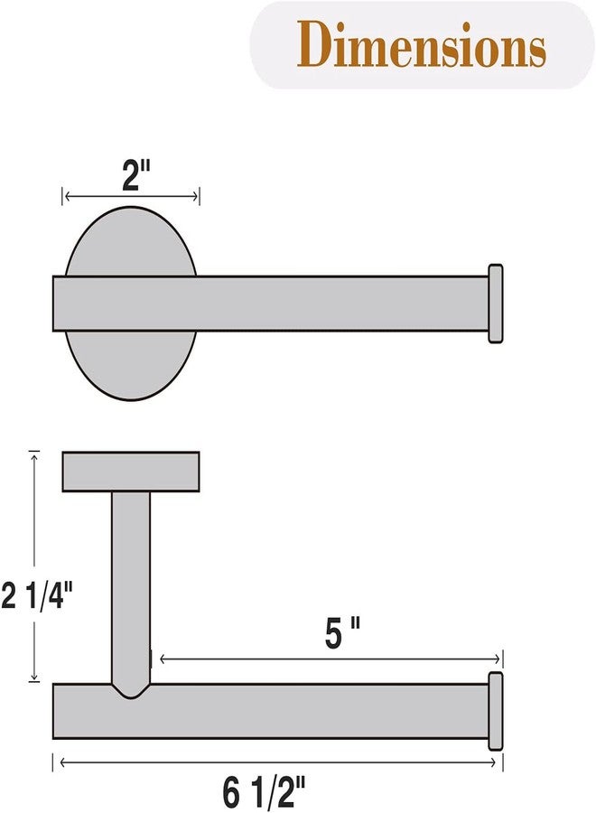 USHOWER Matte Black Toilet Paper Holder, Wall-Mounted Toilet Roll Holder for Bathroom, Durable SUS304 Stainless Steel, Modern Style - Image 2