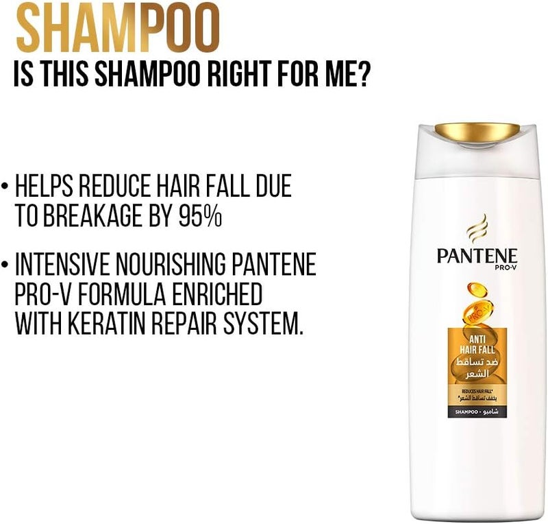 Pantene شامبو بانتين برو-في المضاد لتساقط الشعر 400 مل + بلسم 360 مل - Image 2