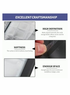 Excefore Coin Collecting Holder Album, Card Pocket Binder Baseball Card Sleeves Stamp Album Coin Collection Holder Album  - Image 2