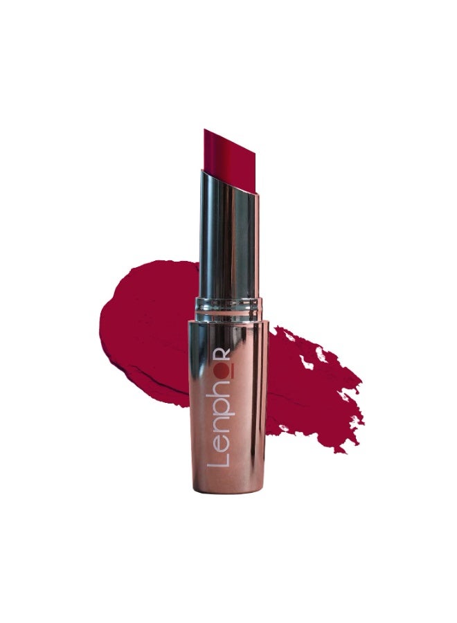 Lenphor Treasure Matte Lipstick, Long Lasting Lipstick  Darkish Taupe, 3gm - Image 1