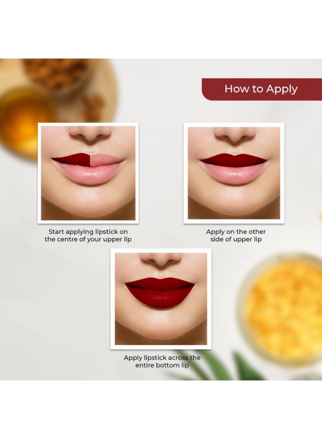 Lenphor Treasure Matte Lipstick, Long Lasting Lipstick  Darkish Taupe, 3gm - Image 3