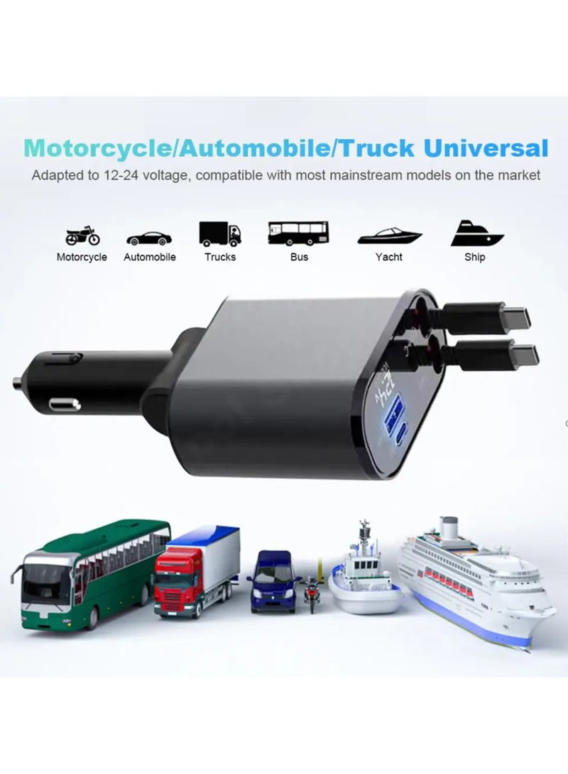 Super fast Car Charger 120wt With Telescopic Cable - Image 3