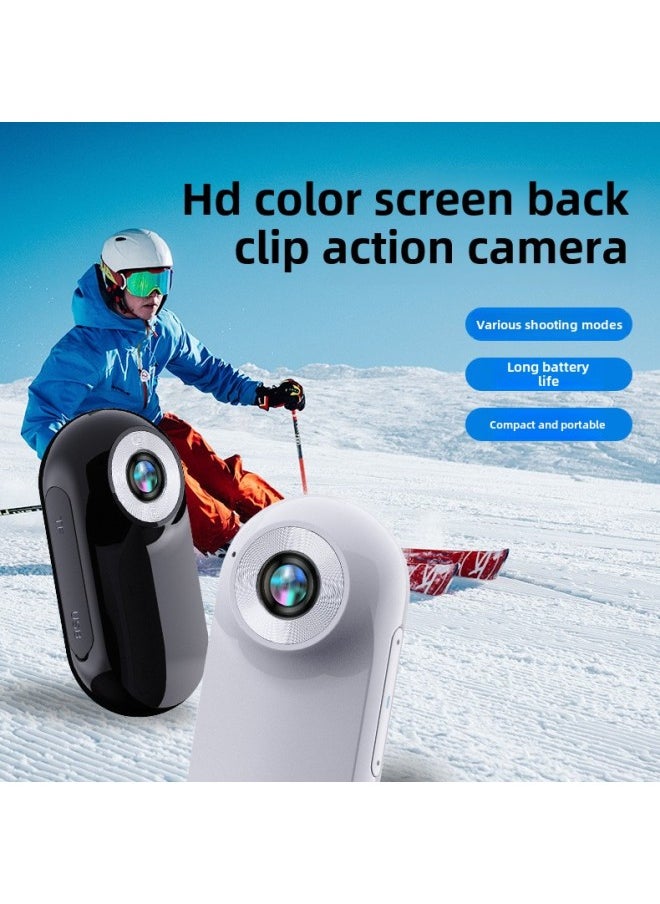 Generic - Thumb Sports Camera HD Volg Camera Sports Outdoor Riding Pet Pocket Children Chest Recorder-Body Color:Black Flagship Version - Ultra-clear Color Screen + Photo And Video + 128g Flash Memory + Gift Pack - Image 1