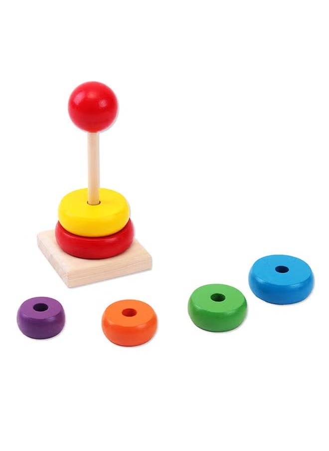 Classic Non-Toxic Colours Jenga  Tower Ring Stacker Toy, For Kids ‎20.5x9x9cm
