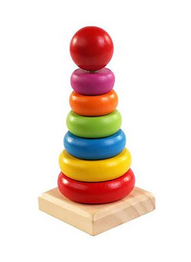 Classic Non-Toxic Colours Jenga  Tower Ring Stacker Toy, For Kids ‎20.5x9x9cm