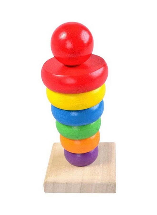 Classic Non-Toxic Colours Jenga  Tower Ring Stacker Toy, For Kids ‎20.5x9x9cm