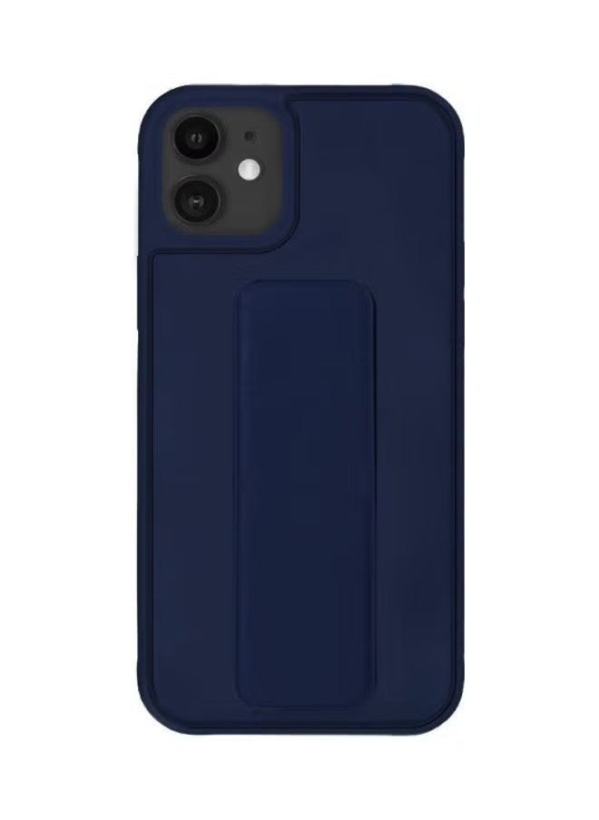 Generic - 3-in-1 Magnetic Wrist Strap Hand Grip with Stand Case Cover for Apple Iphone 11 - Navy Blue - Image 1
