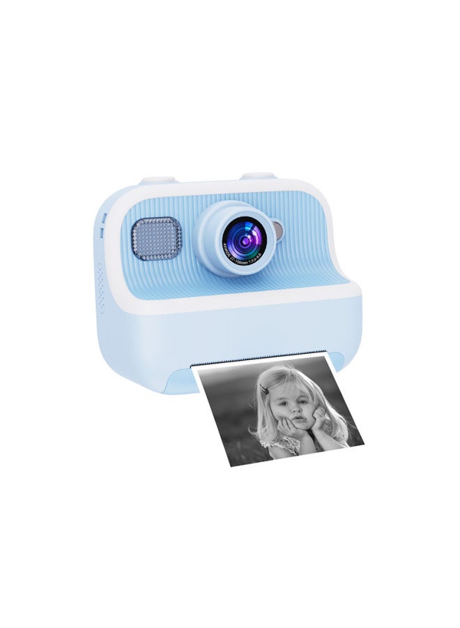 Generic Hot Children's Digital Camera M8 Children's Instant Printing Camera One-Shot-and-One-Shot-and-One-Shot-and-One-Shot-and-One-Shot-Ready-to-One-Pot Camera Toy-Color: Print Roll Paper * 3 Lanyard Color Pen * 5 Charging Line Instruction Gift Box ]  - Image 1