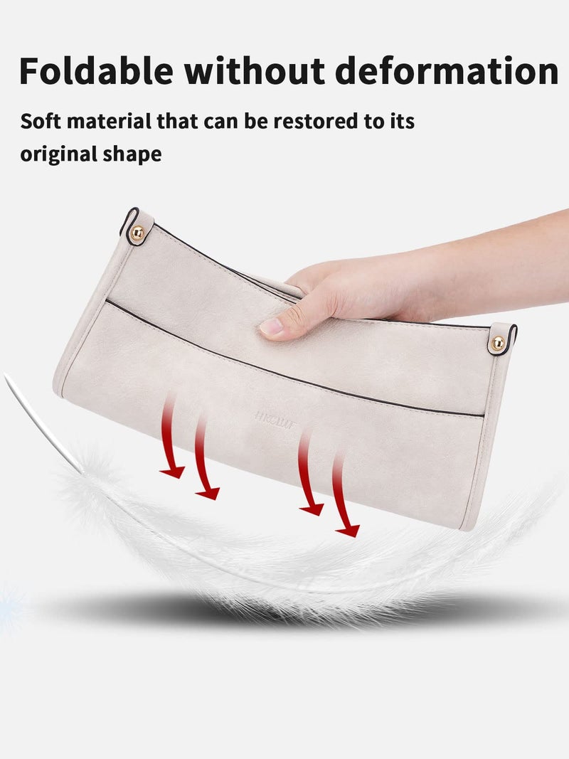 Caitina Crossbdy Bags Purses For Women,Vegan Leather Hobo Handbags Designer Crossbody Shoulder Bag with 2 Adjustable Strap(White) - Image 5