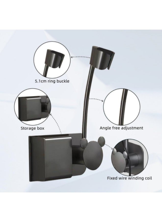 GGEROU Hair Dryer Holder Wall Mount, Bathroom Storage Hook Punch-Free Shelves Hair Styling Care Tool Organizer - Image 2