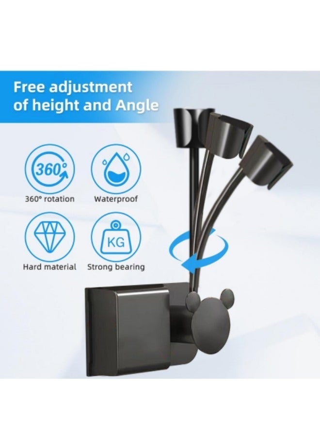 GGEROU Hair Dryer Holder Wall Mount, Bathroom Storage Hook Punch-Free Shelves Hair Styling Care Tool Organizer - Image 3