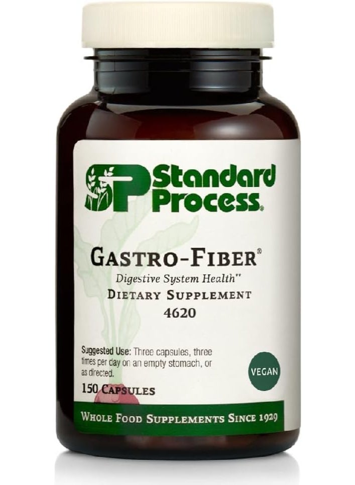 Standard Process Gastro-Fiber - Prebiotic Supplement for Digestive Health - Supports Gut Health with Apple Pectin - Maintains Immune Response - Vegan & Non-Soy - 150 Capsules (50 Servings) - Image 1