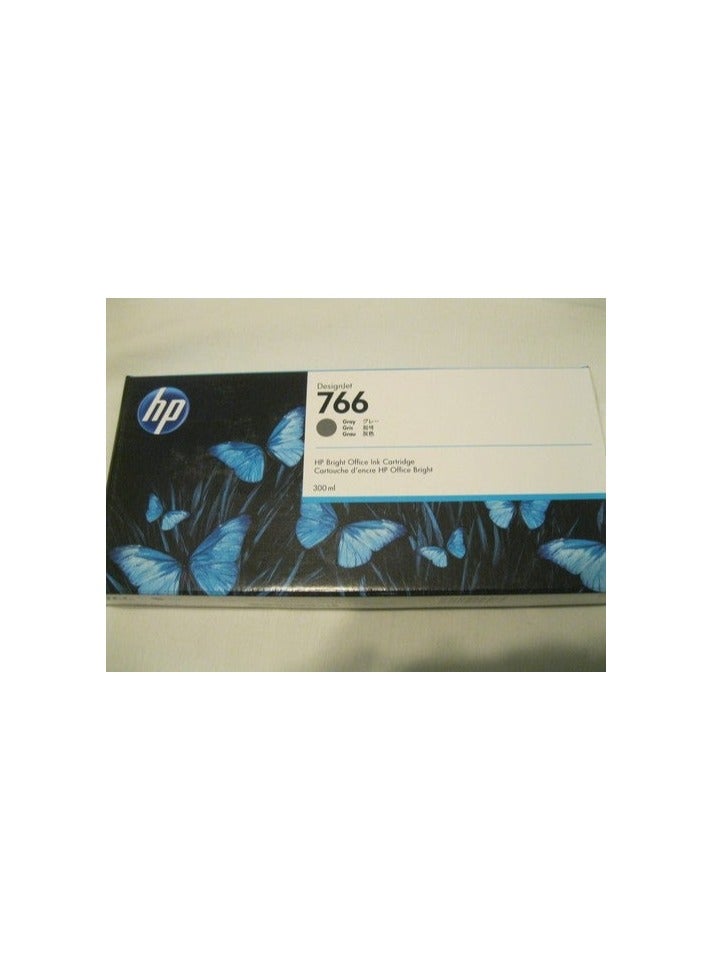 HP 766 300-ml Gray DesignJet Ink Cartridge Gray