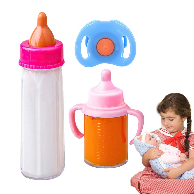 Children's simulated feeding role-playing toy set, magic feeding bottle, inverted liquid disappearing juice bottle (including feeding bottle, juice bottle, pacifier accessories, suitable for over 3 years old) - Image 2