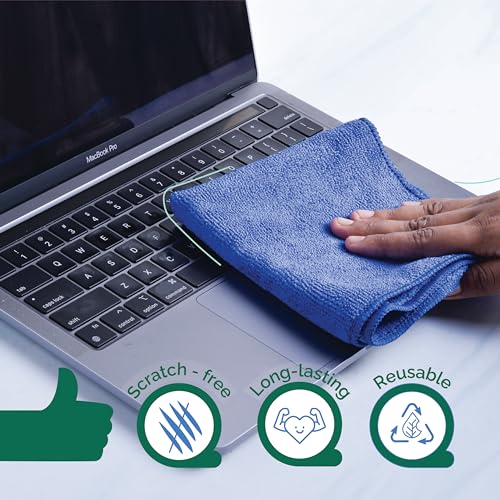 Swish Microfiber Cloth for Cleaning (Pack of 5) - 30 * 30cm Each | Eco-Friendly Reusable Multipurpose Micro Fiber Cloth for Car Cleaning Accessories & Kitchen Cloth for Cleaning, Dusting, Polishing - Image 5