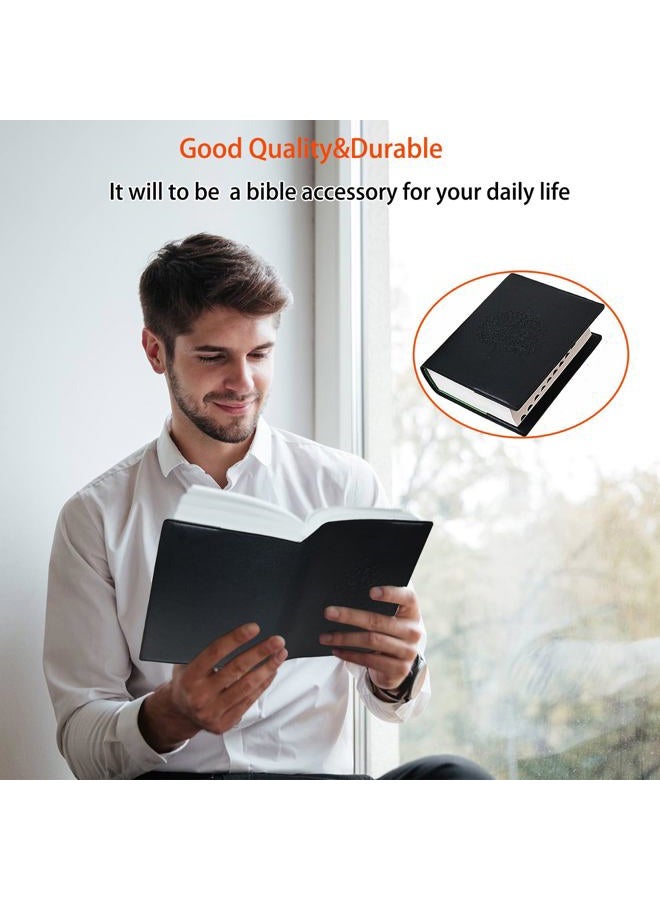 ONLVAN Bible Cover Case for Women and Men, Premium Bible Case, Leather Bible Case for Standard Size Bible Protective, Classic Large Bible Bag (Black, Large) - Image 2