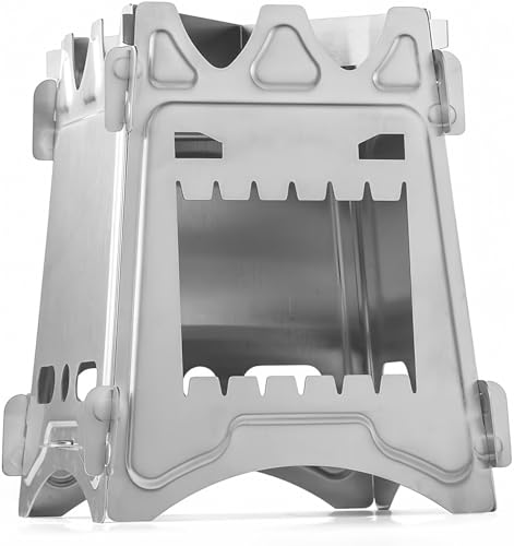 Hovico Lightweight Portable Wood Burning Camping Stove Camping Backpacking Stove Folding Wood Stove for Outdoor Hiking Camping Picnic Stove - Image 1