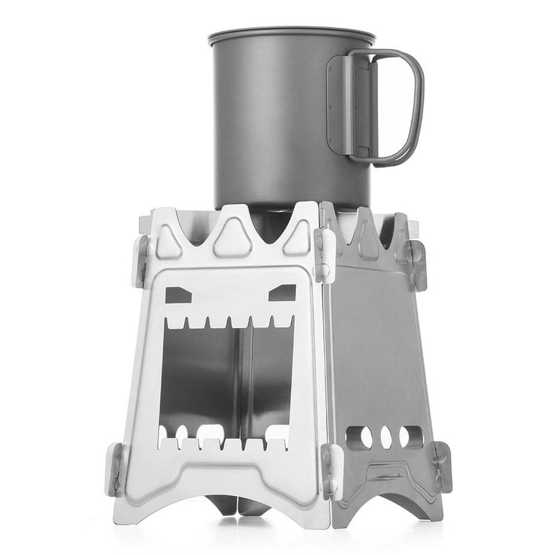 Hovico Lightweight Portable Wood Burning Camping Stove Camping Backpacking Stove Folding Wood Stove for Outdoor Hiking Camping Picnic Stove - Image 5