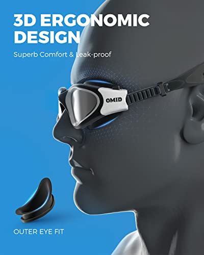 OMID Swim Goggles, P2 Polarized Swimming Goggles for Men Anti-fog Goggles Swimming for Adult Women - Image 5