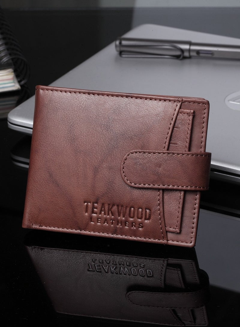 TEAKWOOD Genuine Leather RFID Wallet with Card holder and Coin pocket for Men - Image 1