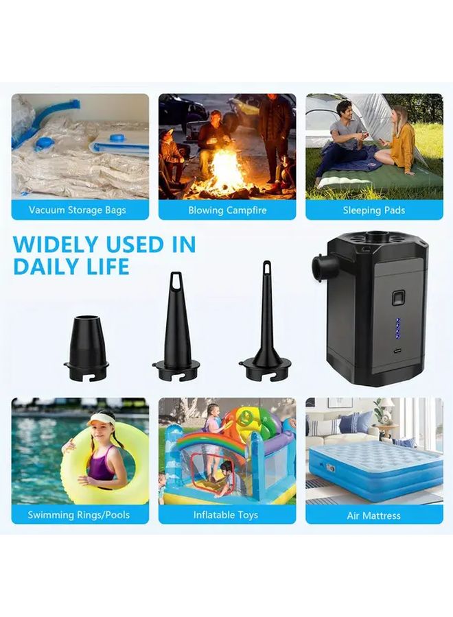 Cordless Rechargeable Fast Air Pump 5200mAh Portable Inflator Deflator For Mattresses Tubes Pools - Image 3