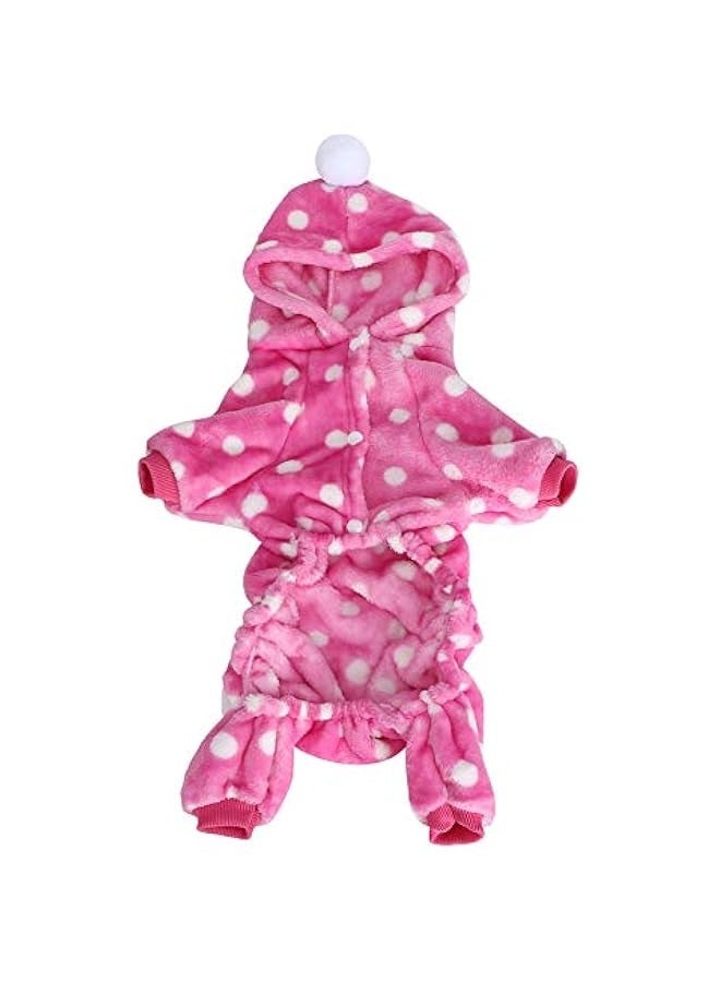 Doggy Fashion Jumpsuit Apparel Pet Dog Cat Warm Cartoon Pajamas Clothes Autumn Winter Pet Hoodies for Small Dogs and Cats(XL) - Image 1