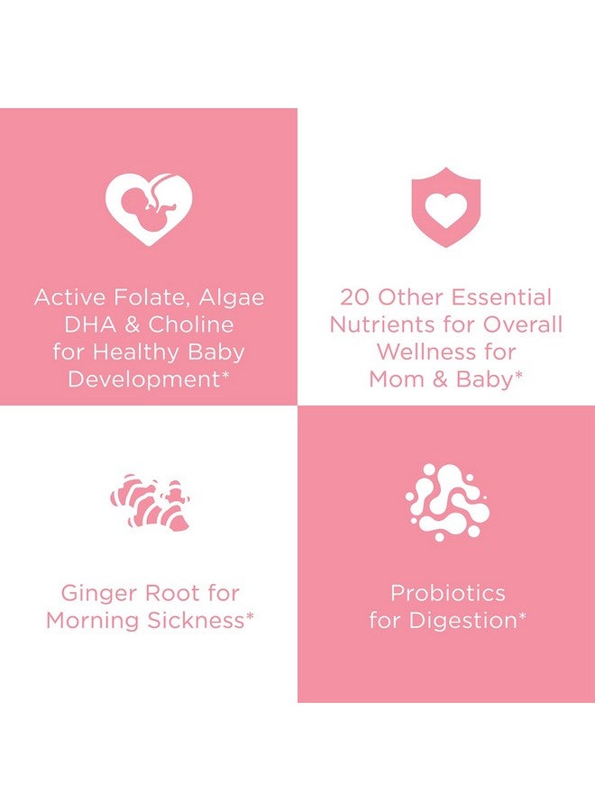 Hyland's Easy Morning Prenatal Multivitamin and Digestive Health and Morning Sickness Relief, 60 Vegan Capsules with Folate, Choline, Zinc, Ginger Root, Prebiotics and Algae DHA - Image 4