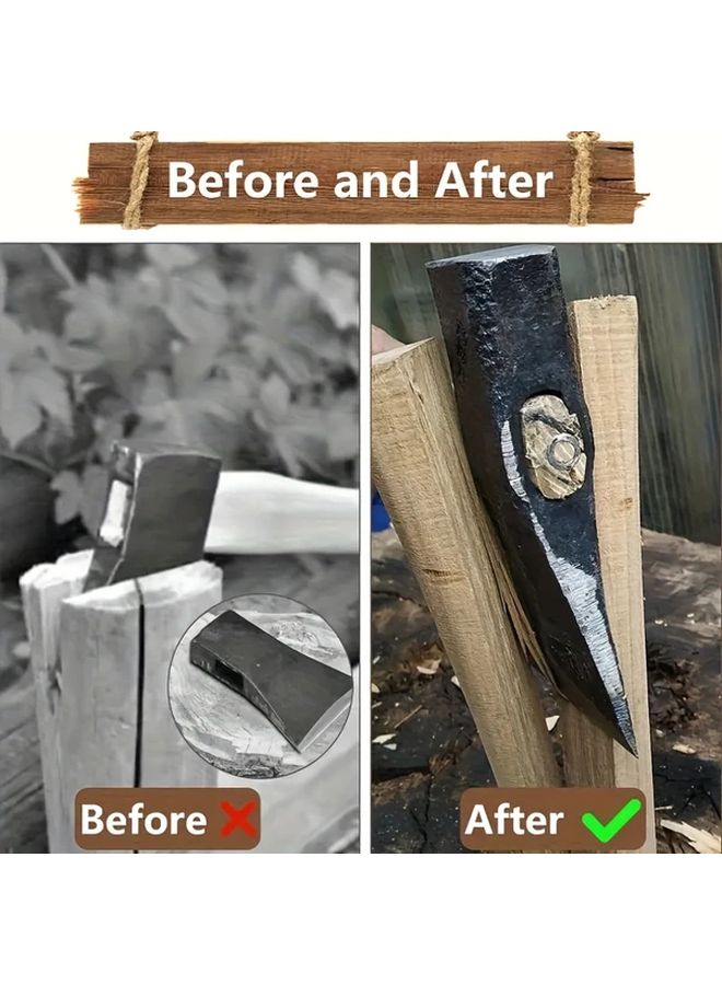 إسفين فولاذي ١٢ مم، مطرقة فأس، مسامير تعزيز لأدوات أثاث ومعدات - Image 5