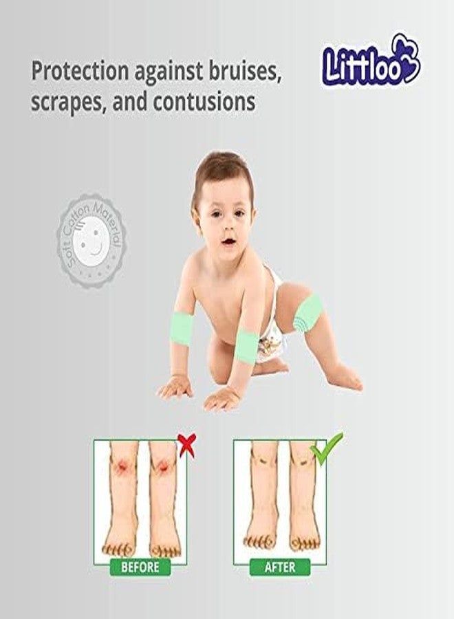 LITTLOO Baby Knee Socks & Crawling Socks (Pack of 6) Anti-Slip Knee & Elbow Protector Pads, Soft Cotton Elastic for Cushion & Knee Protection (Grey) - Image 3