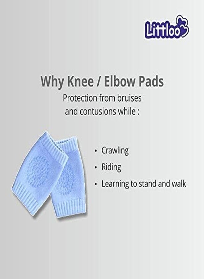 LITTLOO Baby Knee Socks & Crawling Socks (Pack of 6) Anti-Slip Knee & Elbow Protector Pads, Soft Cotton Elastic for Cushion & Knee Protection (Grey) - Image 4