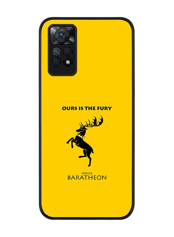 Stylizedd Rugged Black edge case for Redmi Note 11 4G/Redmi Note 11S Slim fit Soft Case Flexible Rubber Edges Anti Drop TPU Gel Thin Cover - GOT House Baratheon - Image 1