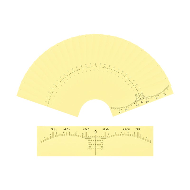 Eyebrow Ruler 50pcs Yellow Clear Precise Markings Eyebrow Design - Easy To Use Disposable Sticker for DIY Eyebrows Beginners Professionals Home Salon - Image 1