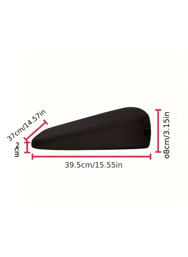 Elevated Comfort Driving Cushion Thick Height Booster Pad Black Breathable Polyester Fiber Non Slip Universal Fit Woven Car Seat Support - Image 2